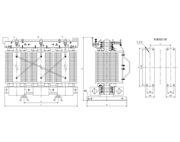 h級(jí)非包封三相干式配電變壓器3 h級(jí)非包封三相干式配電變壓器3